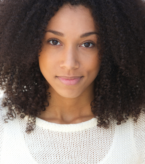 Photo of straigntened hair that needs to be trimmed