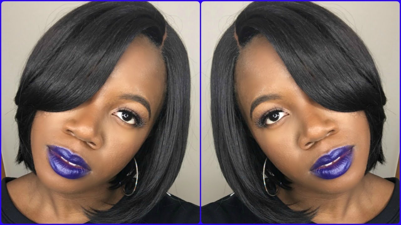 Amelia Synthetic Lace Front Wig Natural Curved Part - Beautique Online Store