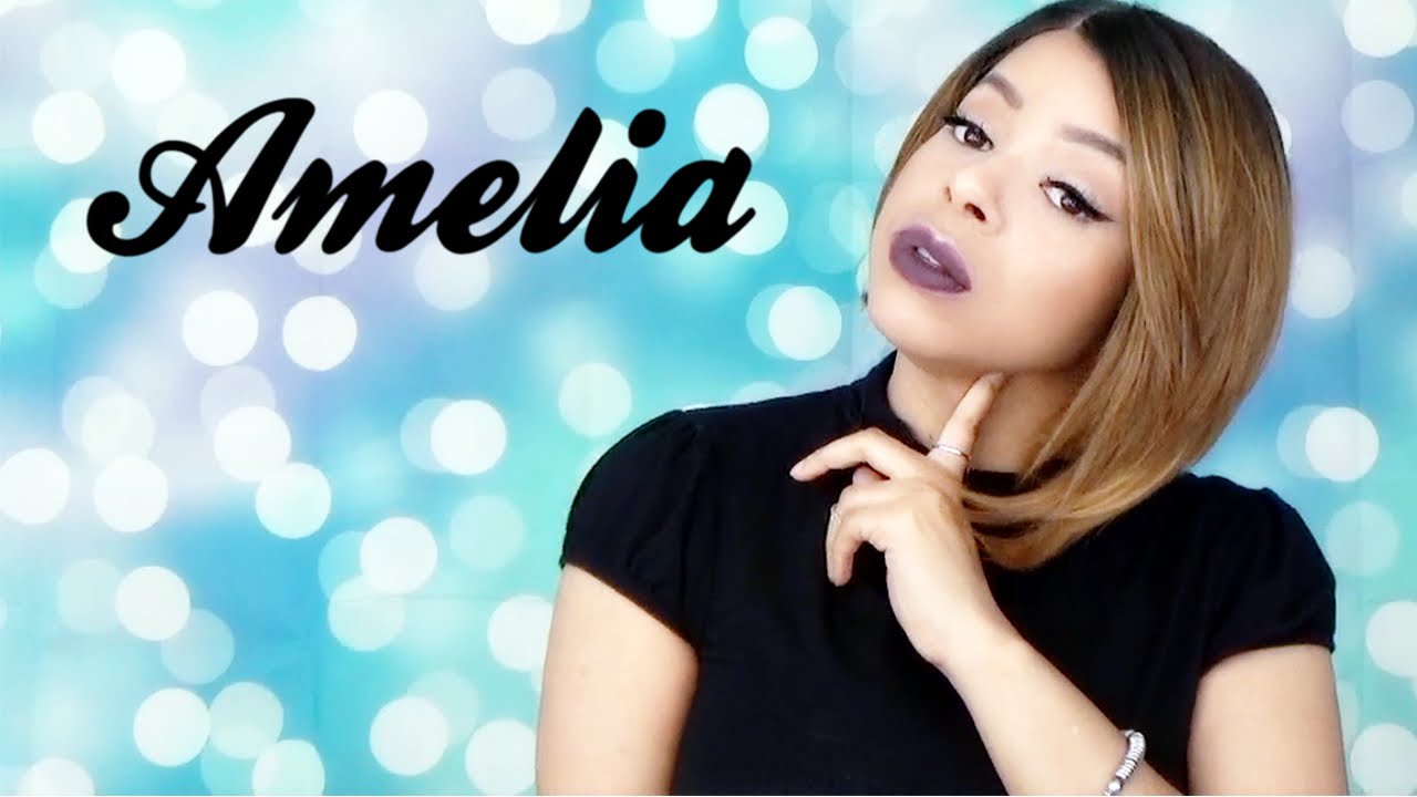 Amelia Synthetic Lace Front Wig Natural Curved Part - Beautique Online Store