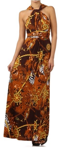 Chain Link Wrap Dress - Beautique Online Store