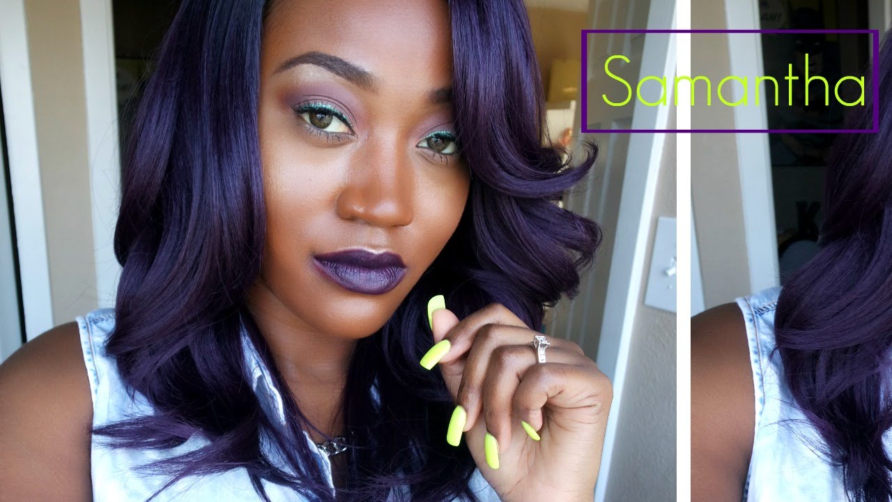 Samantha Human Hair Blend Wig Brazilian Lace - Beautique Online Store