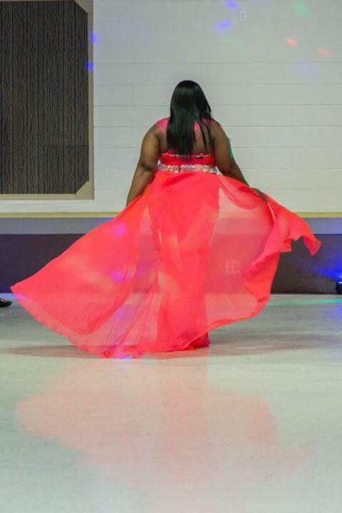 Watermelon Long Strapless Beaded Waistband & A-Line Dress - Beautique Online Store