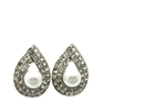 Tear drop Metal Pearl Earring - Beautique Online Store