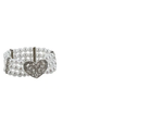 Tri-band Pear Heart Bracelet - Beautique Online Store