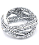 Silver Beaded Cuff - Beautique Online Store