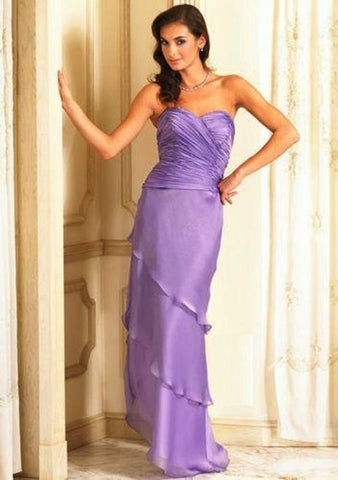 Alyce Dress violet social occassion cocktail formal tiered chiffon dress 14 - Beautique Online Store