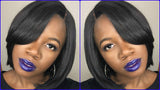 Amelia Synthetic Lace Front Wig Natural Curved Part - Beautique Online Store