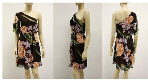 Floral One Shoulder Dress - Beautique Online Store